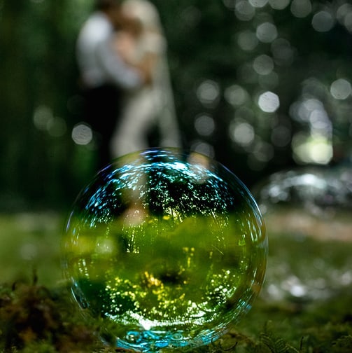 Bubble on moss